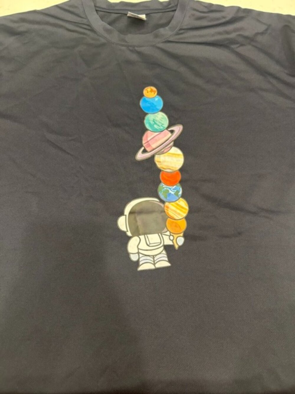 Astronaut Planets Space Graphic Tee XL Solar System Galaxy Shirt Dumont